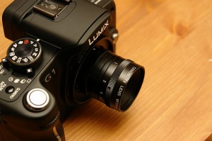 Un 25 mm f1.4 Canon (equival a un 50mm )