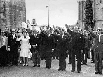 El senyor Samaranch, fent exercici